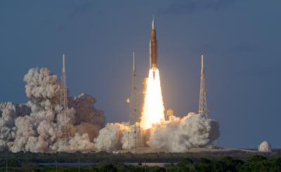 Launch viewed from a distance